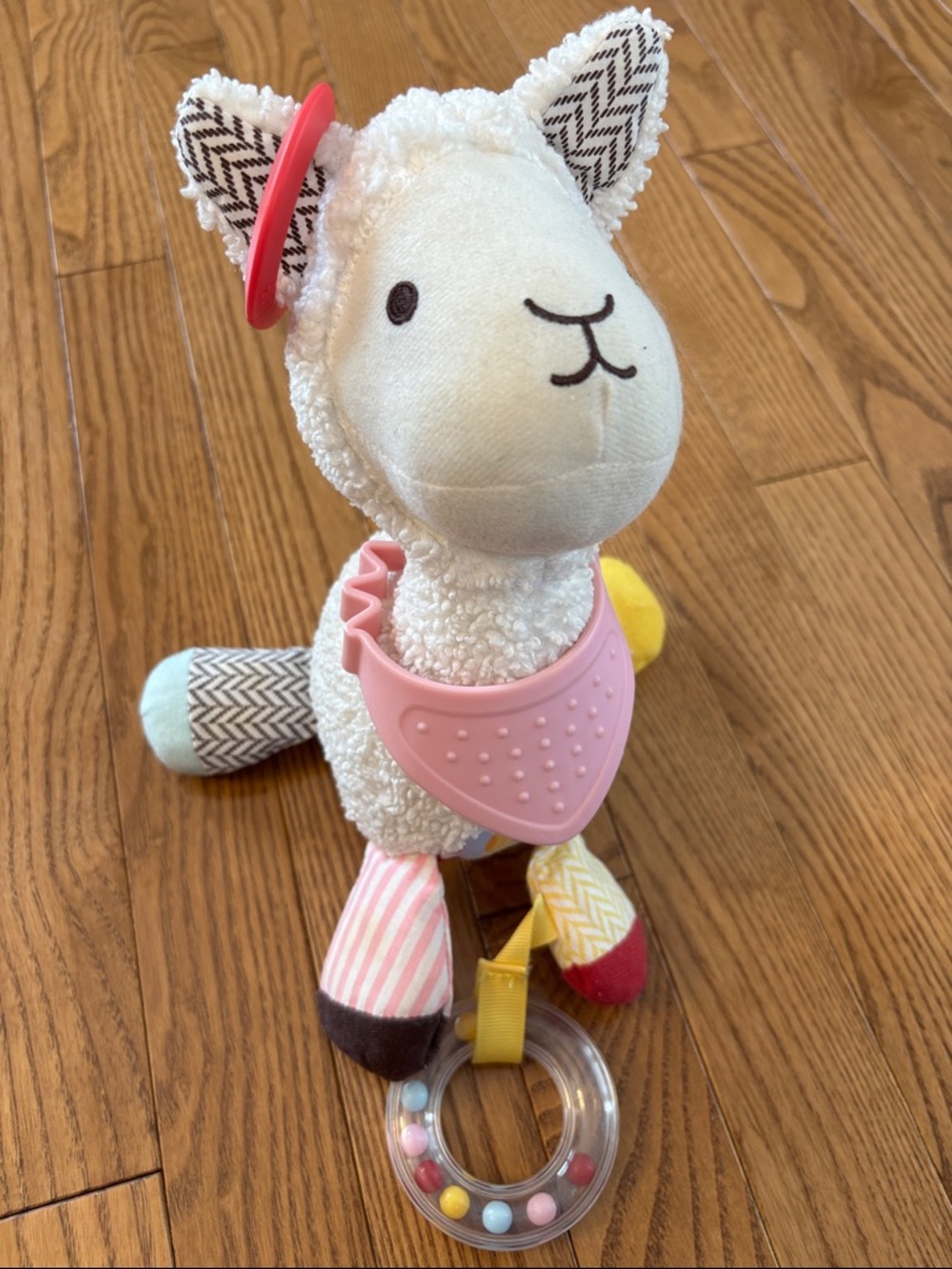 Skip Hop White Plush Llama Stroller Toy